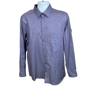 Olymp Level Five body fit dress shirt, size 17.5/XL, vertical stripes